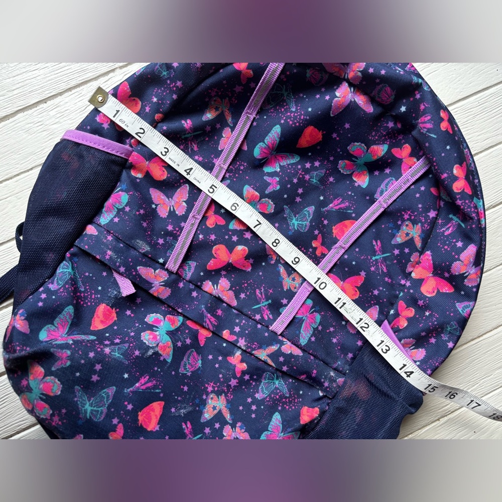 Lands’ End Butterfly Backpack Dark Blue - Picture 9 of 13
